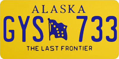 AK license plate GYS733