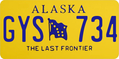 AK license plate GYS734