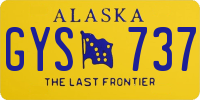 AK license plate GYS737