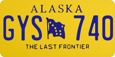 AK license plate GYS740