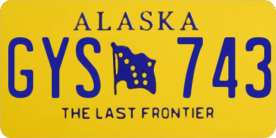 AK license plate GYS743