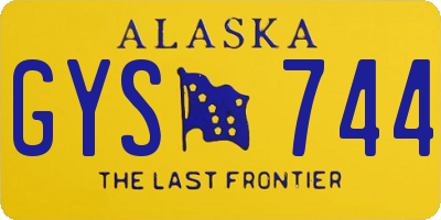 AK license plate GYS744