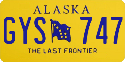 AK license plate GYS747