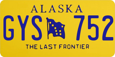 AK license plate GYS752