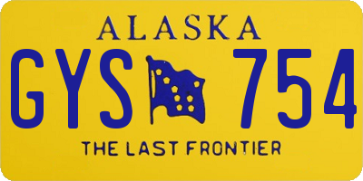 AK license plate GYS754