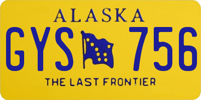 AK license plate GYS756