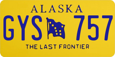 AK license plate GYS757