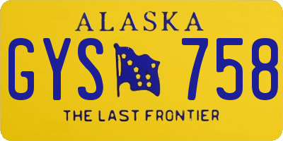 AK license plate GYS758