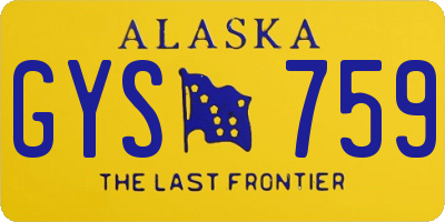 AK license plate GYS759