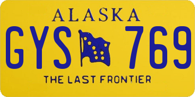 AK license plate GYS769