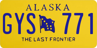 AK license plate GYS771