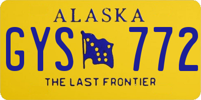 AK license plate GYS772