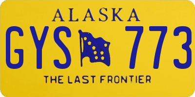 AK license plate GYS773