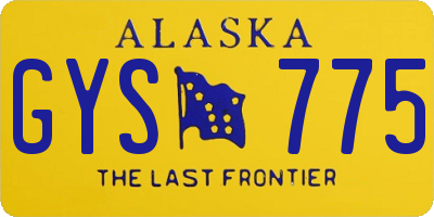 AK license plate GYS775