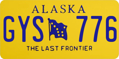 AK license plate GYS776