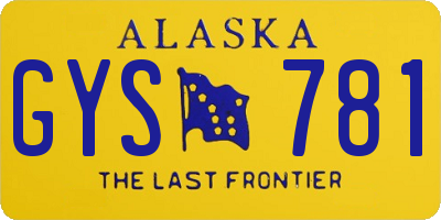 AK license plate GYS781