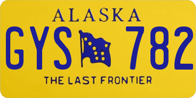 AK license plate GYS782