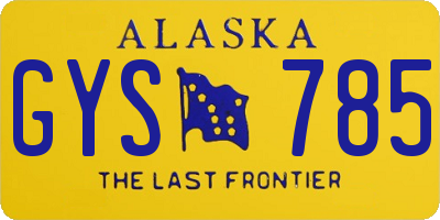 AK license plate GYS785