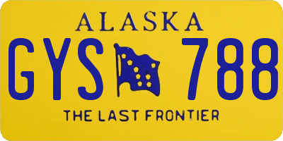 AK license plate GYS788