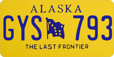 AK license plate GYS793