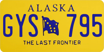 AK license plate GYS795