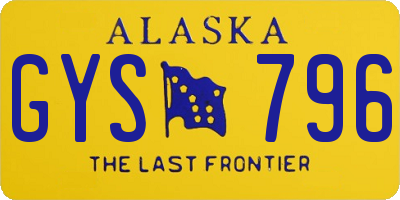 AK license plate GYS796