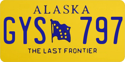 AK license plate GYS797