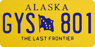 AK license plate GYS801