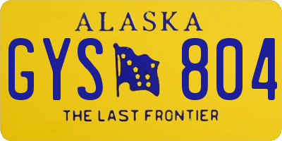 AK license plate GYS804