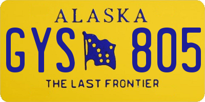 AK license plate GYS805