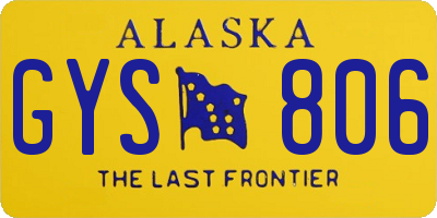 AK license plate GYS806