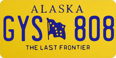 AK license plate GYS808