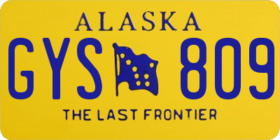 AK license plate GYS809