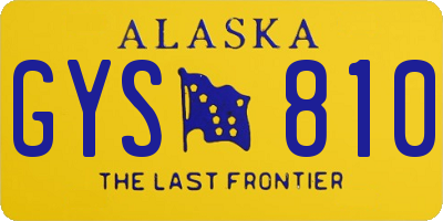 AK license plate GYS810