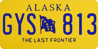 AK license plate GYS813