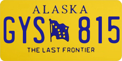 AK license plate GYS815
