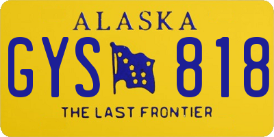 AK license plate GYS818