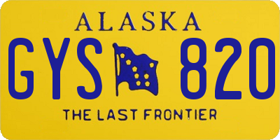 AK license plate GYS820