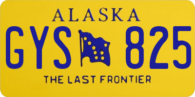 AK license plate GYS825