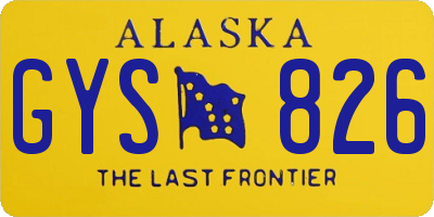 AK license plate GYS826