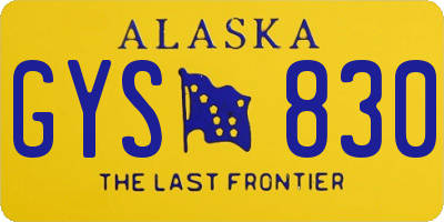 AK license plate GYS830