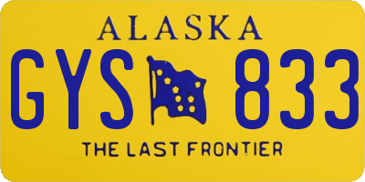 AK license plate GYS833