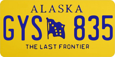 AK license plate GYS835