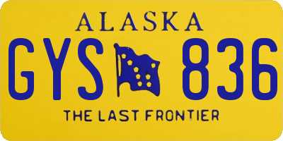 AK license plate GYS836