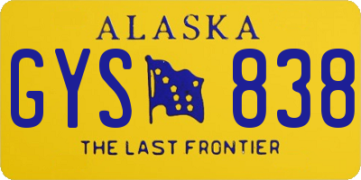 AK license plate GYS838