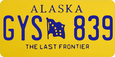 AK license plate GYS839