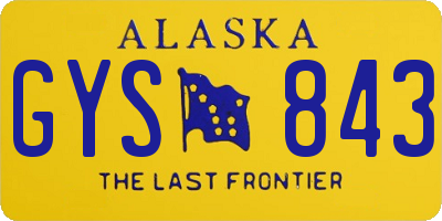 AK license plate GYS843