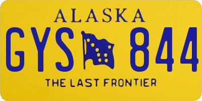 AK license plate GYS844