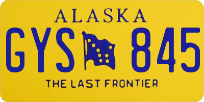 AK license plate GYS845