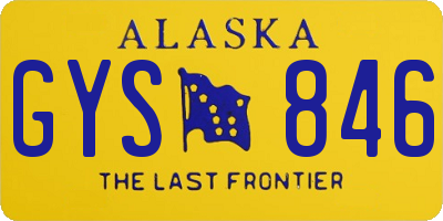 AK license plate GYS846